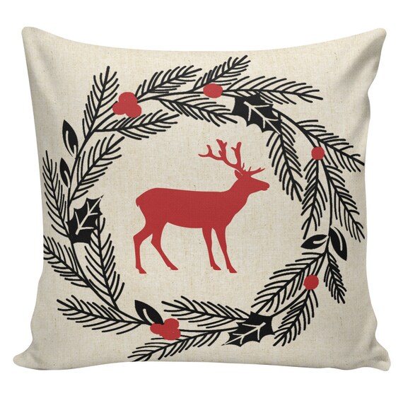 Burlap christmas pillow covers hotsell