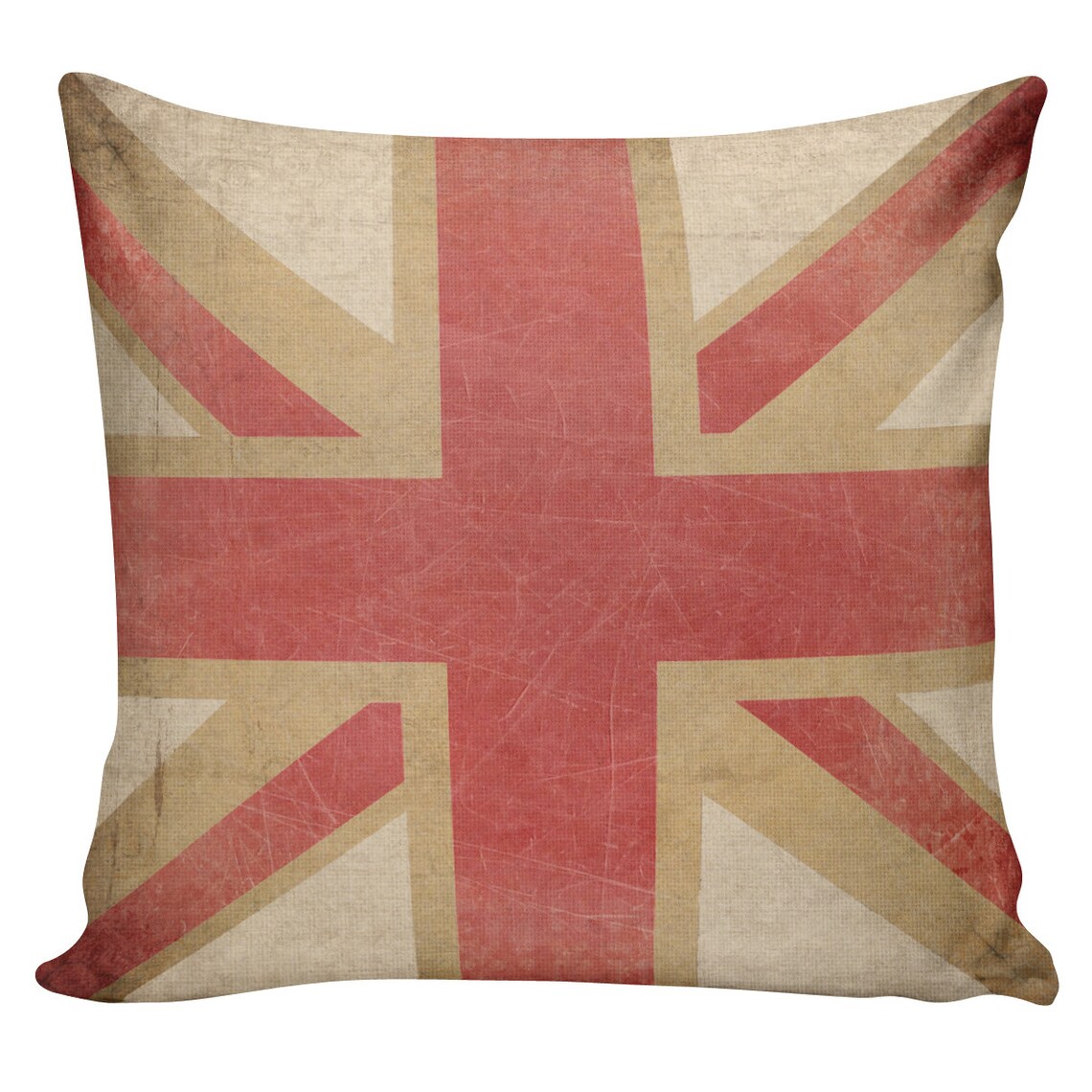 Throw Pillow Cover Vintage British UK Flag Cotton Front With Etsy UK