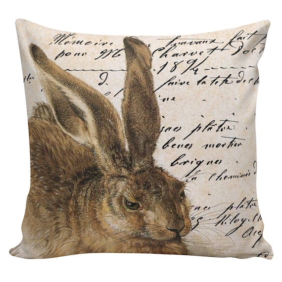 Easter Pillow Rabbit Throw Pillow Easter Decor Spring Bunny Etsy