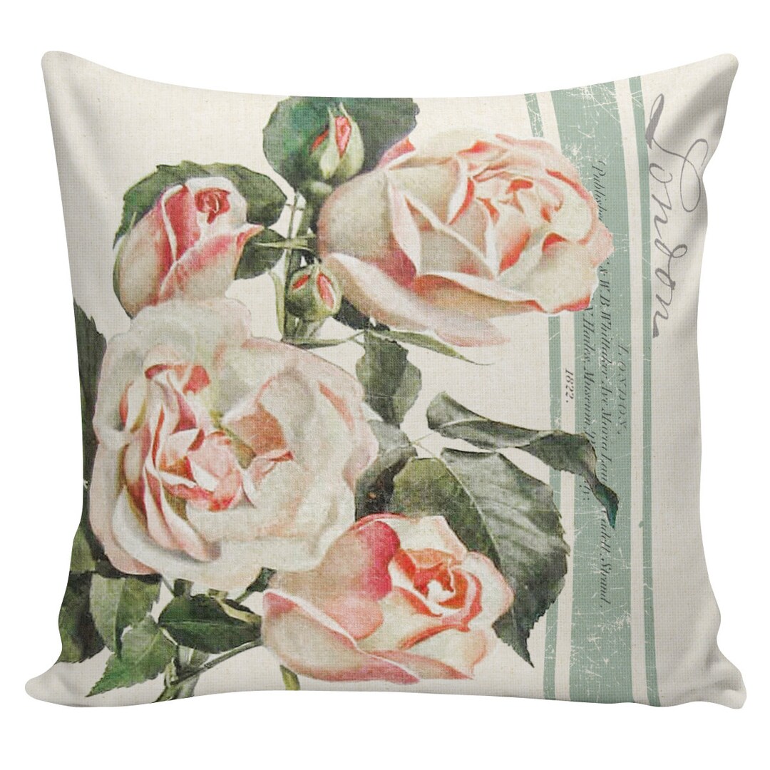 Spring Pillows, Botanical Pillows, Roses, Floral, Spring Decor, Cushion