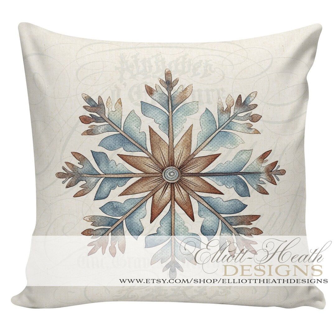 Blue Christmas Pillows, Star Pillows, Gingerbread House, Neutral