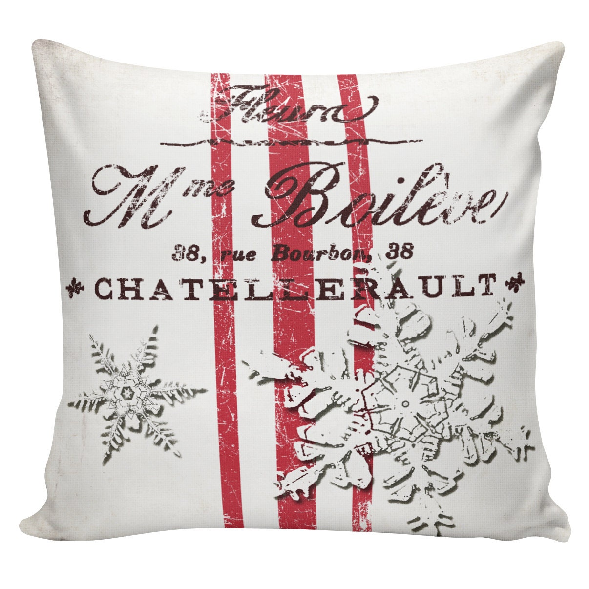 Snowflake Pillow Christmas Pillow Holiday Pillow Victorian Etsy