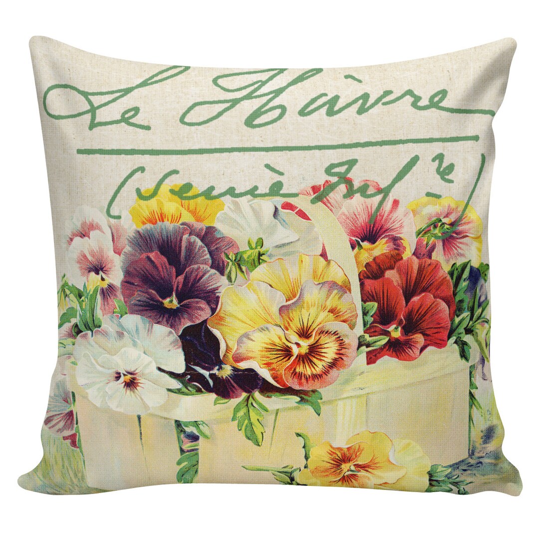 Spring Pillows, Botanical Pillows, Seed Packet, Flowers, Floral