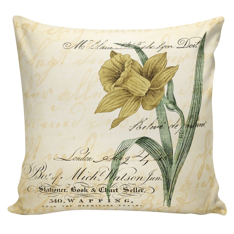 Easter Pillows Daffodils Spring Pillows Throw Pillow Etsy