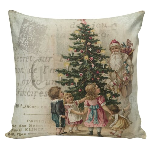 Santa Pillow Christmas Pillow Holiday Pillow Victorian Etsy