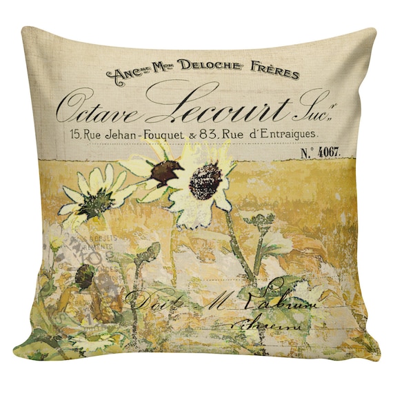 Sunflower Pillows Botanical Pillows Sunflowers Floral Fall Etsy