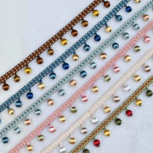 Wooden Ball Tassel Trim: Satin Wrap Fringe, Curtain & Upholstery Decor