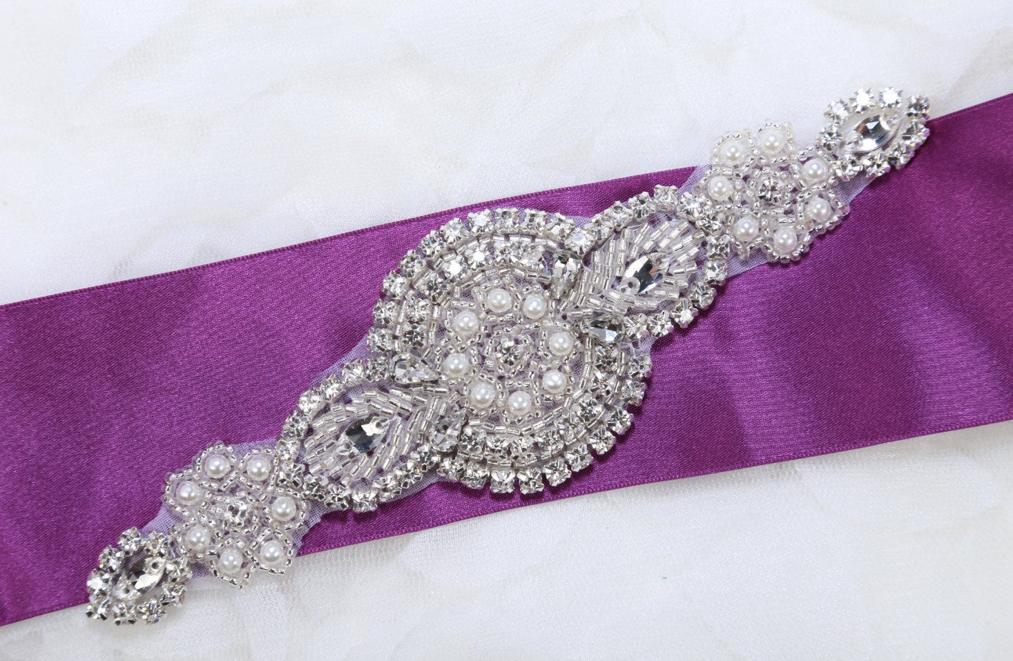 Rhinestone Applique Pearl Applique Beaded Applique Bridal Etsy