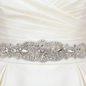 Applique de 12 pouces, garniture de ceinture, garniture de ceinture, garniture en cristal strass, applique en cristal strass