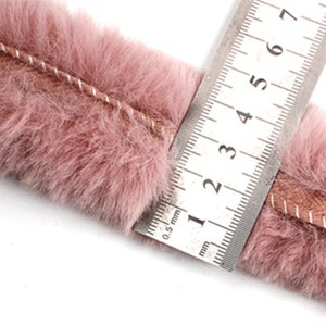 Faux Rabbit Fur Trim: Colorful Stripe for Sewing Crafts image 9