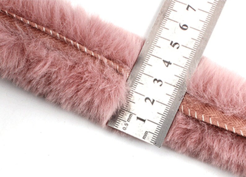For Sewing Craft Material FAUX Rabbit Fur Strip Pink Blue Etsy