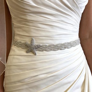 Rhinestone Starfish Applique Trim - Shimmering Decorative Sew-On for Fashion Craft