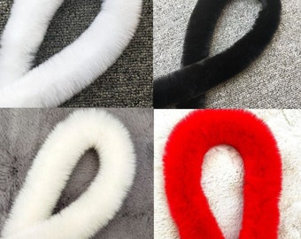 3 Meters - 5cm Sewing Supply Material, FAUX RABBIT fur trim for sewing,Cream Black Red Off White Fur Trim Sewing Craft, FAUX fur trim