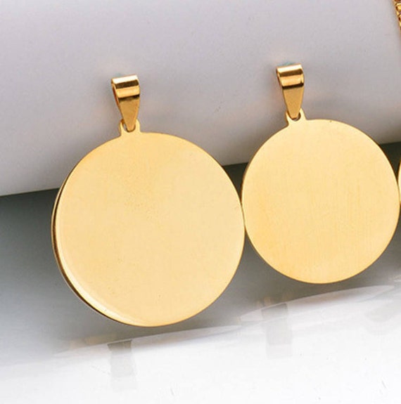 5 Pieces 18k Plate Gold Pendant Blank Stamping Supplies - Photo Pendant Supplies 5 Pieces 18k Plate Gold Pendant Blank Stamping Supplies - Photo Pendant Supplies