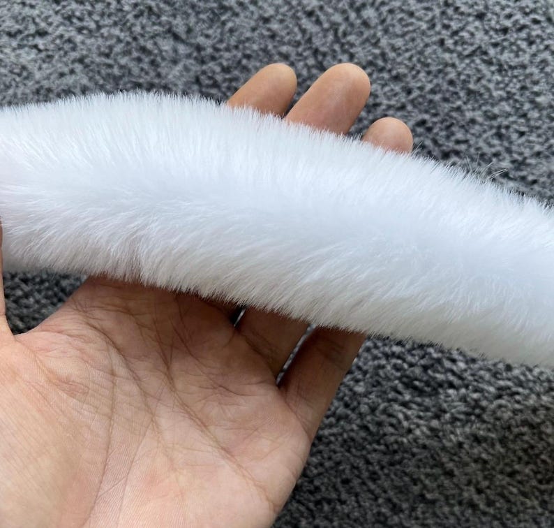 Faux Rabbit Fur Trim: 2 Meters, 5cm Wide, Sewing Craft image 12