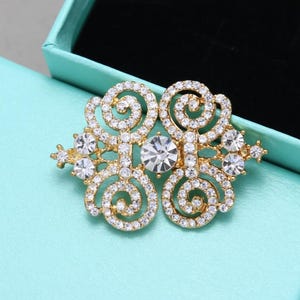 Rhinestone Hook and Eye Clasp - Bolero Clasp, Sweater Button, Coat Closure, Bridal Jewelry Accessory