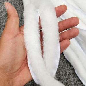 3 Meters - FAUX fur trim, FAUX Rabbit fur trim, White Fur Trim, Thin fur trim, FAUX fur trim