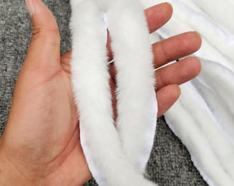 3 Meters - Sewing Supply Material, FAUX RABBIT fur trim for sewing,Cream  Off White Fur Trim Sewing Craft, Thin fur trim, FAUX fur trim