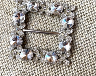 Crystal Rhinestone Slider Buckle: Bridal Belt, Sash, or Bouquet (29mm)