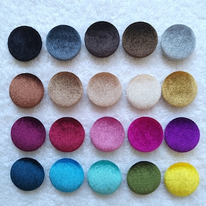 Velvet Buttons: Round Fabric Beads for Jewelry Making (3-10Pcs)