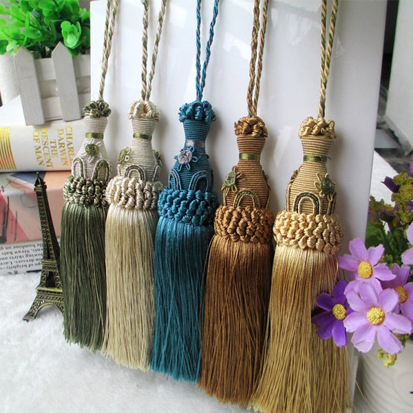 Long Key Tassel, Antique Furniture Curtain Tassel, Vintage Style Home Decor, Tassel