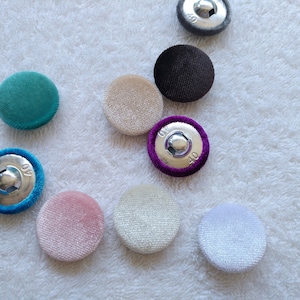 3-10Pcs Bouton rond, Bouton velours, Bouton Fibre, Perles rondes, Perles de couleur, Fabrication de bijoux, Boutons de vêtements image 2