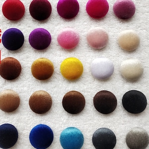 5-8Pcs - Gold Velvet button, Round button, Fabric button, Round beads, Color beads, Jewelry Making, Clothing buttons