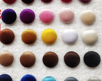 5-8 pièces - Bouton en velours doré, Bouton rond, Bouton en fibre, Perles rondes, Perles de couleur, Fabrication de bijoux, Boutons de vêtements