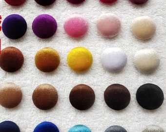 5-8Pcs - Gold Velvet button, Round button, Fabric button, Round beads, Color beads, Jewelry Making, Clothing buttons
