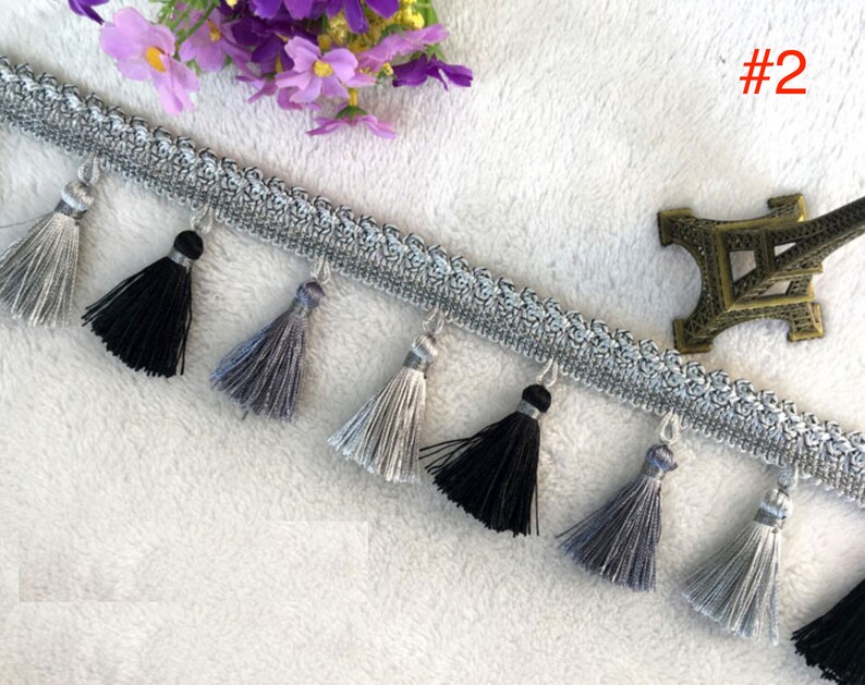 1 Meter Tassel Trim Color Tassel Trim Cotton Blend Trim Etsy
