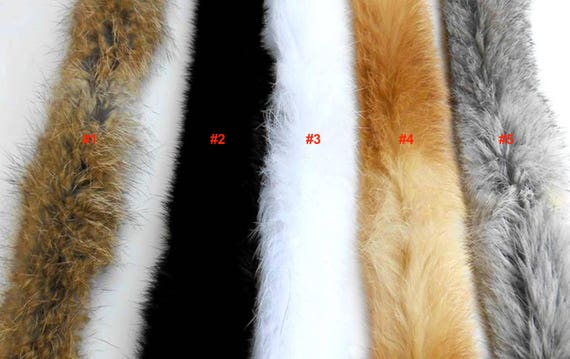 White Fur Trim, Grey Brown Cream Fur Trim, Rabbit Fur Trim, Long Fur,  Rabbit Fur Stripe, Furry Stripe, Large Fur Stripe, Fur Long Trim 