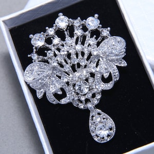 Dangle Rhinestone Pendant: Silver Crystal Buckle for Jewelry Making