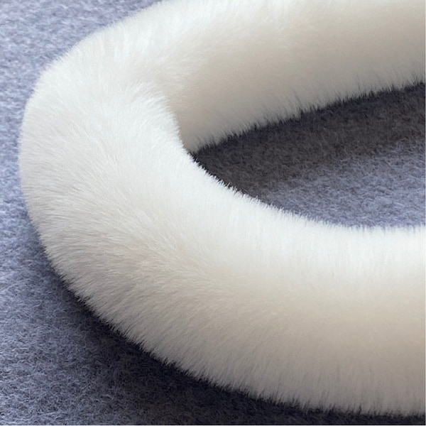 3 Meters- 3-5cm Faux Fur Trim, White Fur Trim, Ivory Fur Trim, Sewing Tape, Faux Fur Stripe, White Fur, Ivory Fur, Fringe Fur Trim