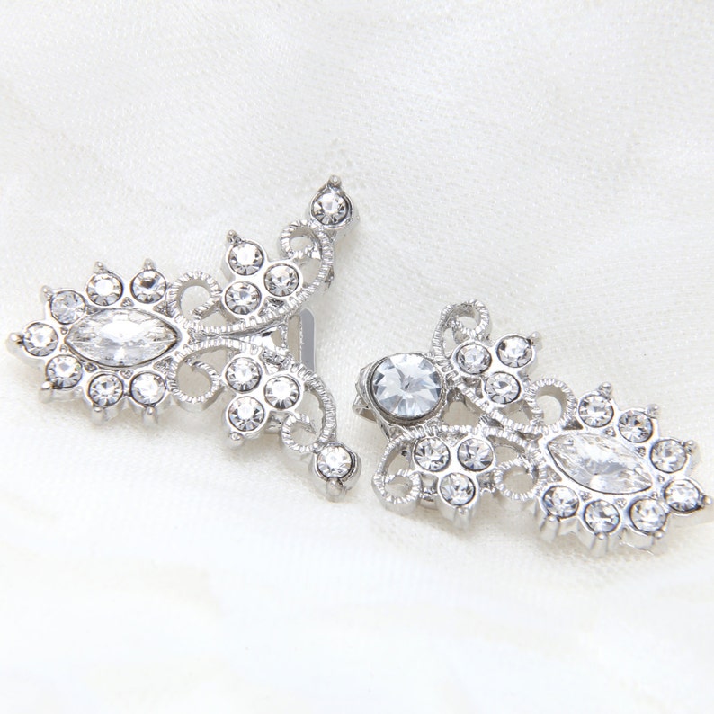 Vintage Clasp Wedding Dress Rhinestone Crystal Clasp Etsy