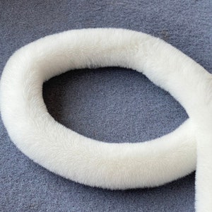 3 Meters Faux Fur Trim: 3-8cm Black, White, Ivory Fur Stripe