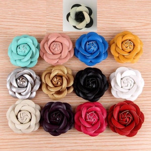 2 pezzi, fiore rosa, fiori bianchi, fiori neri, fiori rosa, fiore rosso, fiori in finta pelle, forniture per scarpe, accessori per capelli