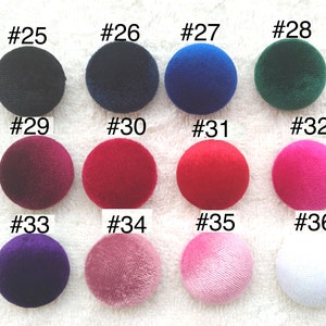 3-10Pcs Bouton rond, Bouton velours, Bouton Fibre, Perles rondes, Perles de couleur, Fabrication de bijoux, Boutons de vêtements image 5