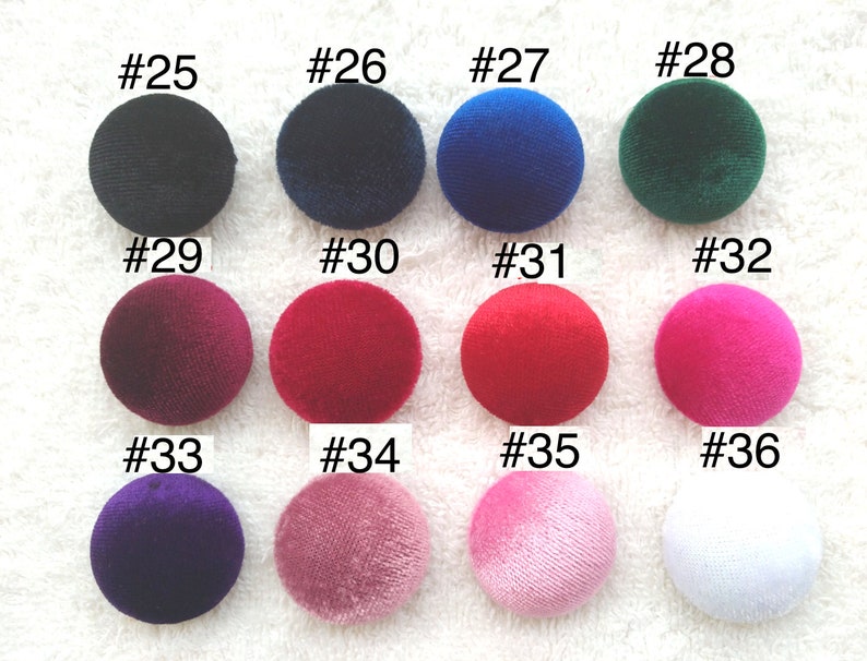 3-10Pcs Bouton rond, Bouton velours, Bouton Fibre, Perles rondes, Perles de couleur, Fabrication de bijoux, Boutons de vêtements image 5
