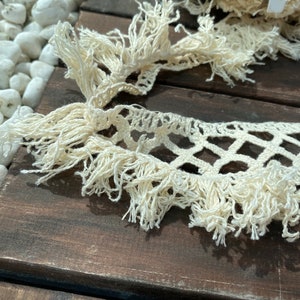 5 Yards Vintage Style Tassel Fringe Trim: Beige Ivory Sew-On