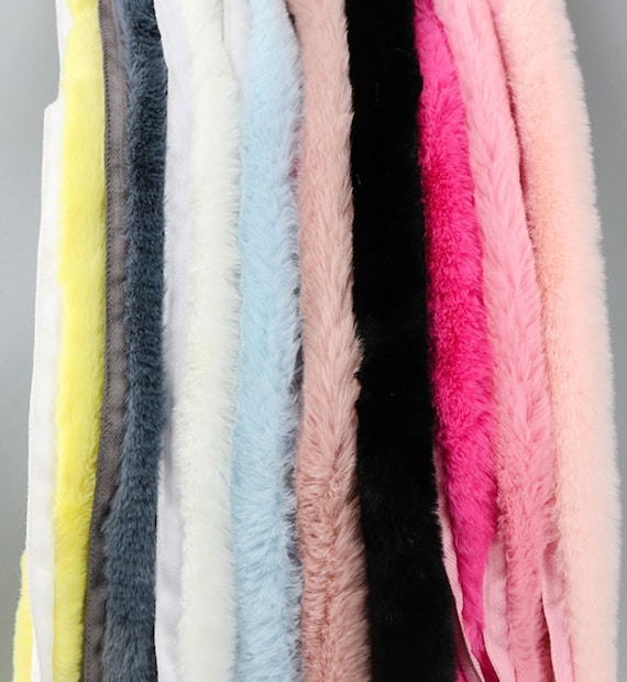 Faux Rabbit Fur Trim: 2 Meters, 5cm Wide, Sewing Craft