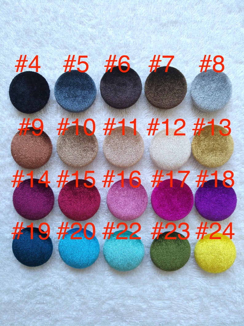 3-10Pcs Round button, Velvet button, Fibre button, Round beads, Color beads, Jewelry Making, Clothing buttons image 4