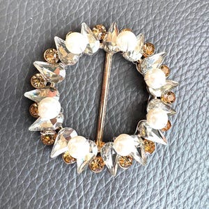 Champange Rhinestone Slider, Gold Crystal Slider, Gold Rhinestone Buckle, Crystal Buckle, Wedding Buckle, Belt Buckle, Sash Buckle