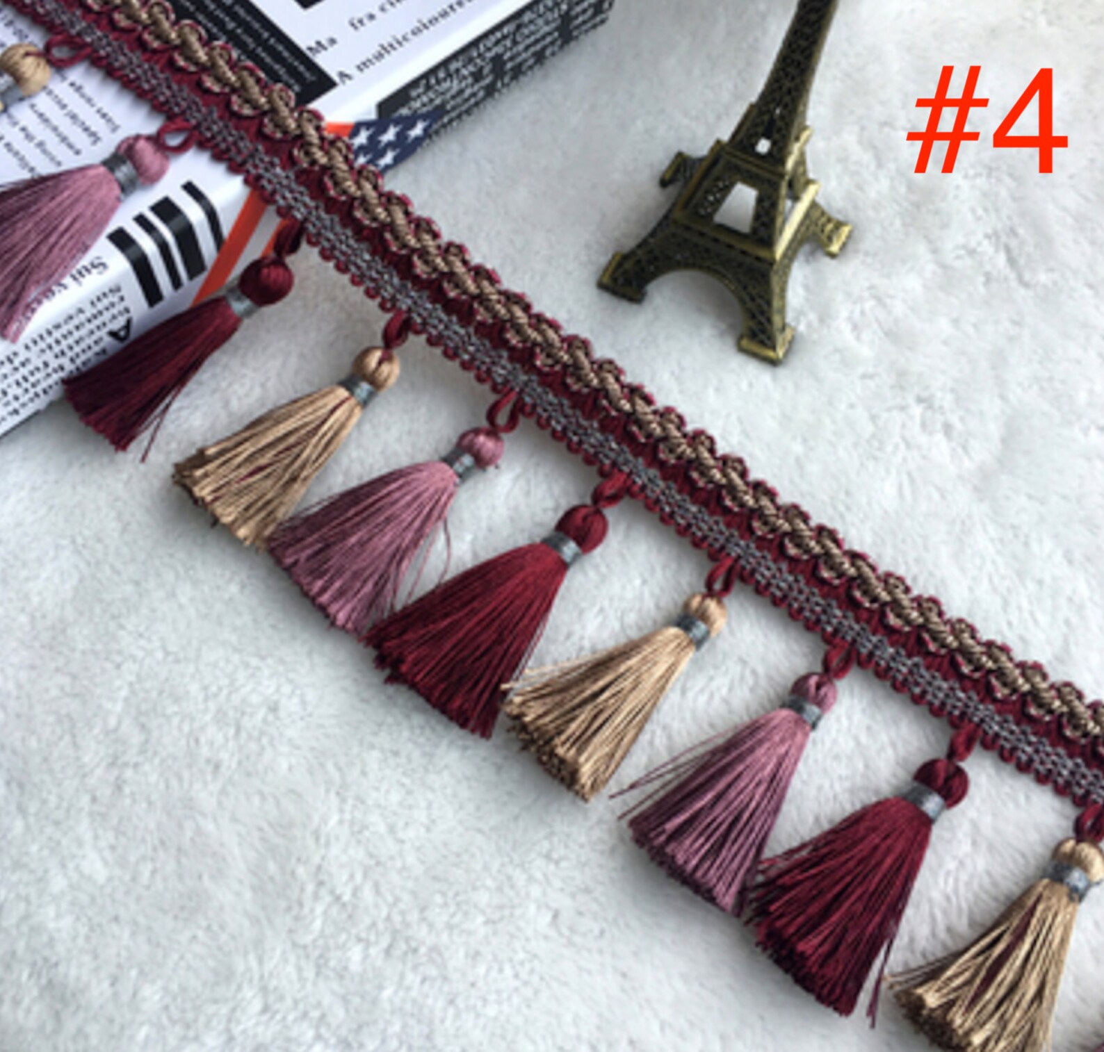 1 Meter Tassel Trim Color Tassel Trim Cotton Blend Trim Etsy