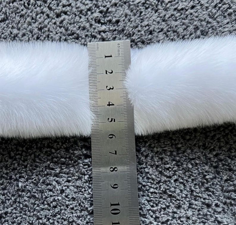 Faux Rabbit Fur Trim: 2 Meters, 5cm Wide, Sewing Craft image 13