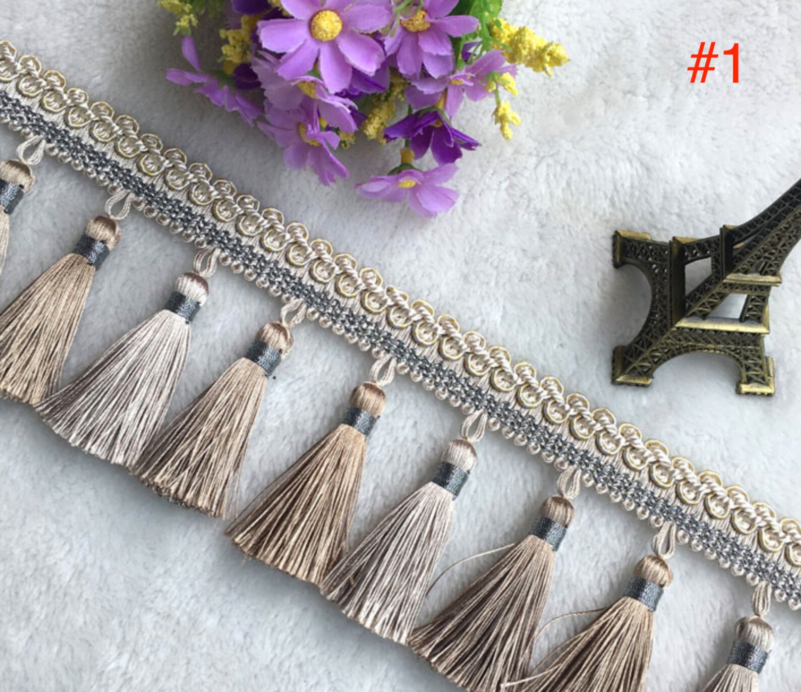 1 Meter Tassel Trim Color Tassel Trim Cotton Blend Trim Etsy