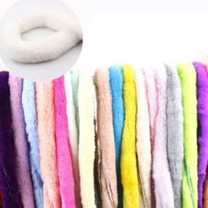 Supply for Sewing Light Blue Pink Ivory Fur Trim White Fur - Etsy