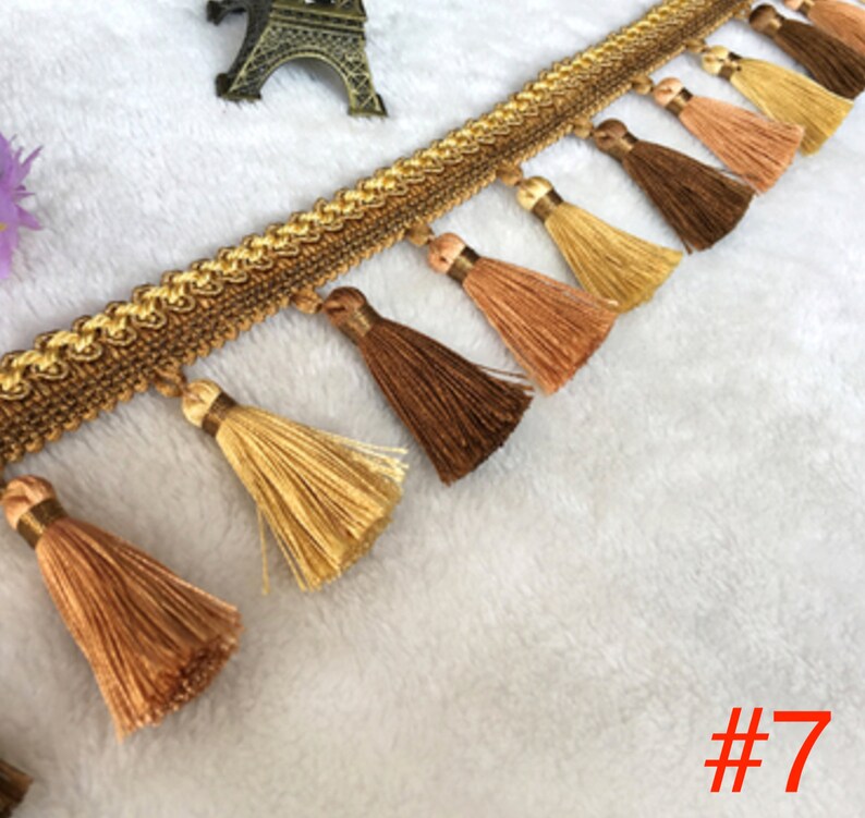 1 Meter Tassel Trim Color Tassel Trim Cotton Blend Trim Etsy