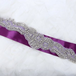 Beaded Appliqu for Dresses And Headpieces, Wedding Sash Decor, Sew-On & Iron-On Beaded Appliqué, Wedding Dress Embellishment