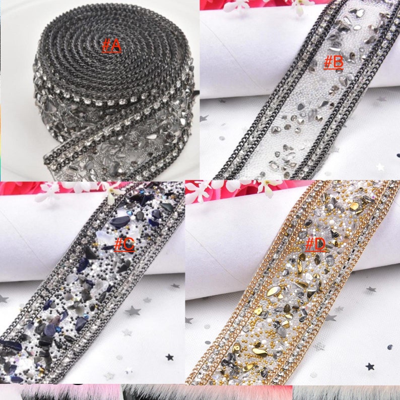 Iron Sew on Rhinestone Stone Trim Sew on Applique Red Stones Etsy