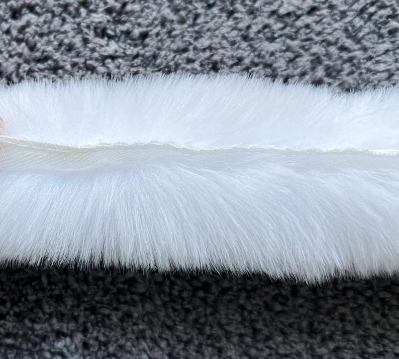 Faux Rabbit Fur Trim: 2 Meters, 5cm Wide, Sewing Craft image 11